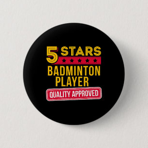 5 Stars Badminton Player - Funny Racquet Sport Gif Knapp