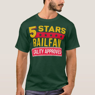 5 Stars Railfan Tåg Buff amp Railway Enthusiast T Shirt