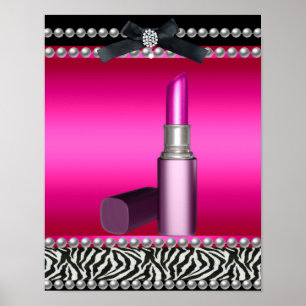 5 Stephanie Banner Hetero Rosa Sebra Leopard Poster
