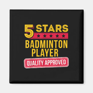 5-stjärnig badmintonspelare - Rollig racket-sport Magnet