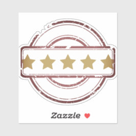 5-stjärnig märkning av Auktoriserad Klistermärken