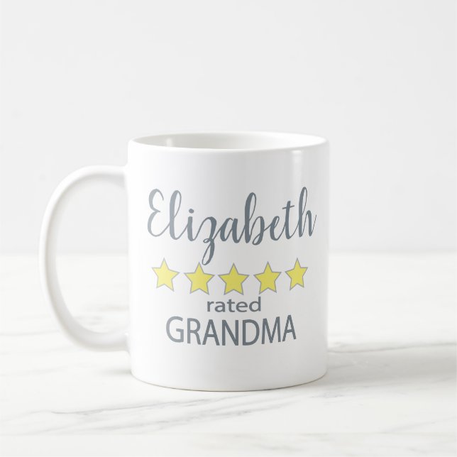 5-stjärnig mormor kaffemugg (Vänster)