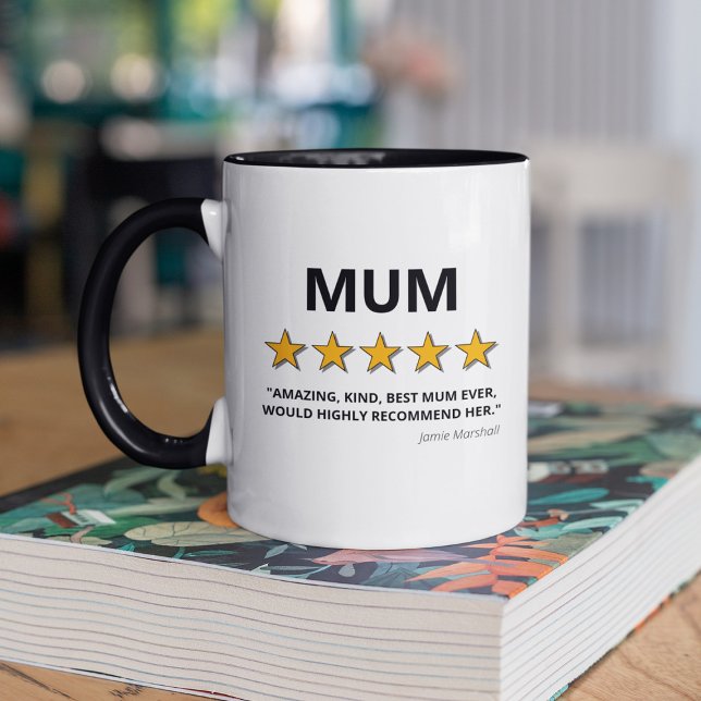 5-stjärnig recension Bästa mamma någonsin Mugg (Skapare uppladdad)
