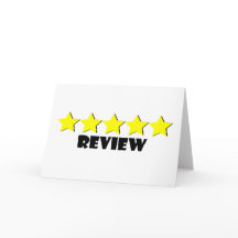 5-stjärnigt hälsningskort för granskning
