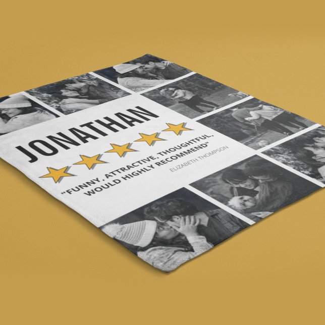 5 stjärnor Boykompis Girlkompis Photo Fleecefilt (Skapare uppladdad)