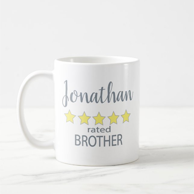 5 stjärnor, graderad broder kaffemugg (Vänster)