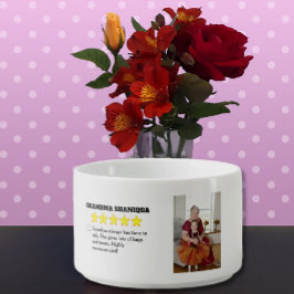 5 stjärnor Grandma Review med Photo Skål