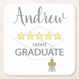 5 stjärnor Student Underlägg Papper Kvadrat