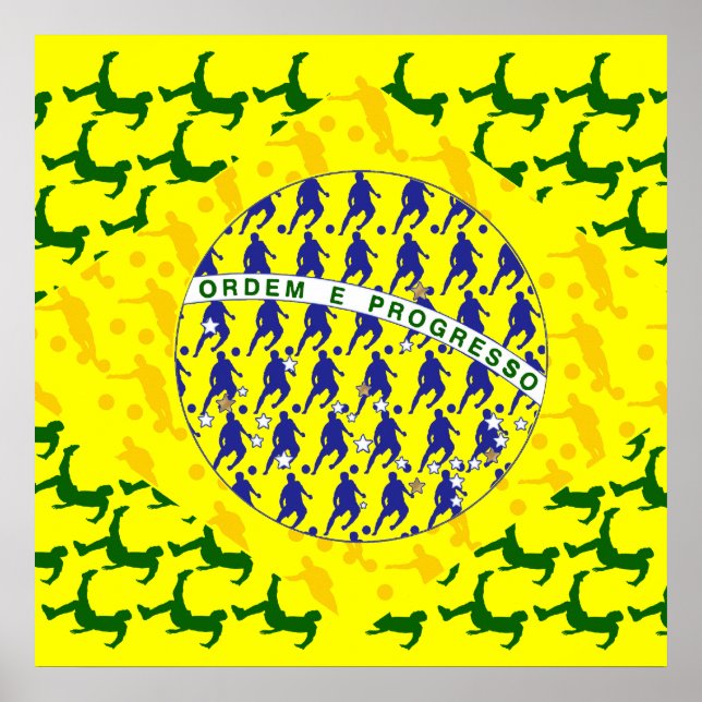 5 stjärnors flagga för fotbollsspelare poster (Framsidan)