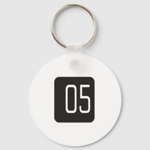 #5, svart kvadrat nyckelring