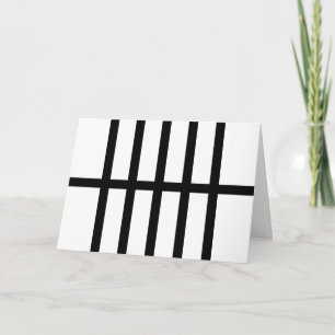 5 Svartvit Linjer med 5 Bisected Kort