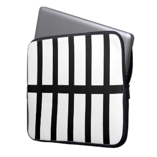 5 Svartvit Linjer med 5 Bisected Laptop Fodral