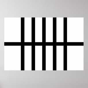 5 Svartvit Linjer med 5 Bisected Poster