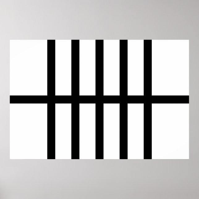 5 Svartvit Linjer med 5 Bisected Poster (Framsidan)