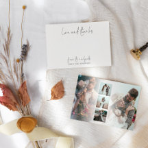 5 Tack för Photo Namn Script Bröllop Newlyed Kärle