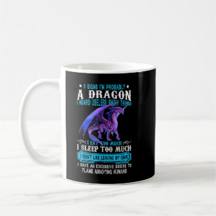 5 Tecken jag är nog en Dragon Dragon Älskare Gift Kaffemugg