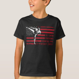 5 Tenets American Taekwondo Fighting T Shirt