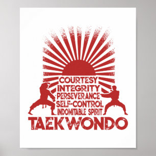 5 Tenets of Taekwondo Poster