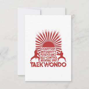 5 Tenets of Taekwondo Tack Kort