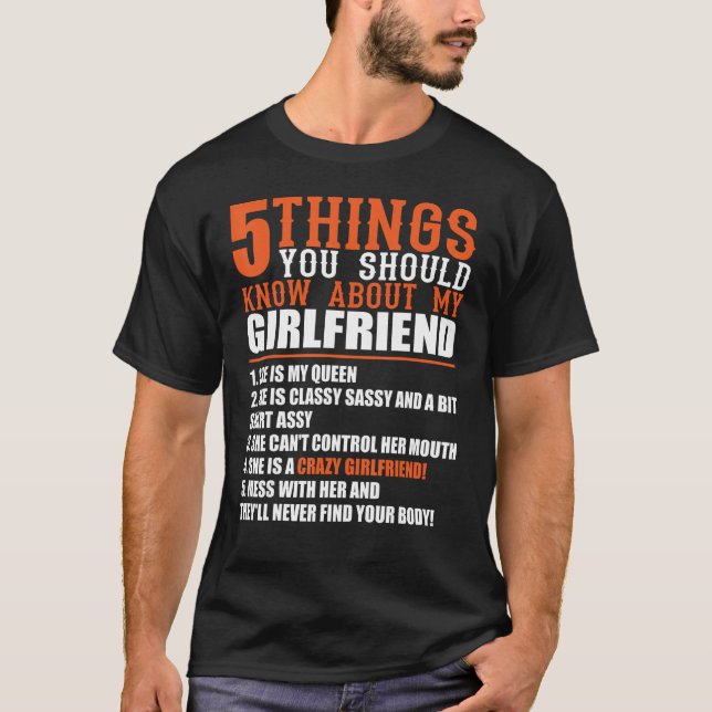 5 THINGS YOU SHOULD KNOW ABOUT MY GIRLFRIEND  Hila T Shirt (Framsida)