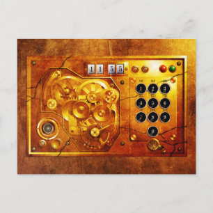 5 till 12 Steampunk klocka Grunge Vykort