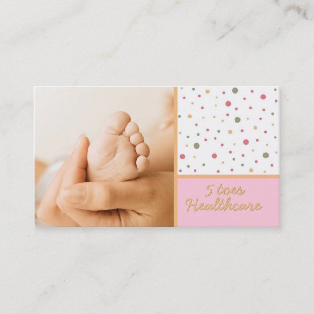 5 Toes-Affärskortet Visitkort (Framsida)