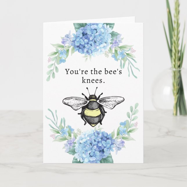 5 tum x 7 tum Bee's Knees Greeting Card Kort (Framsida)