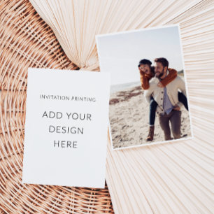 5 tum x 7 tum Porträtt fotoinbjudan utskrift Inbjudningar