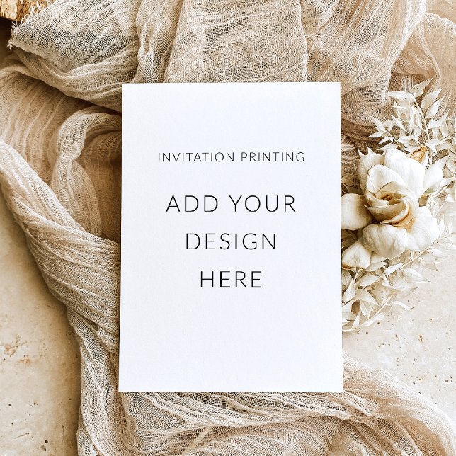5 tum x 7 tum Porträtt-inbjudan att skriva ut Inbjudningar (Zazzle Invitation Printing )