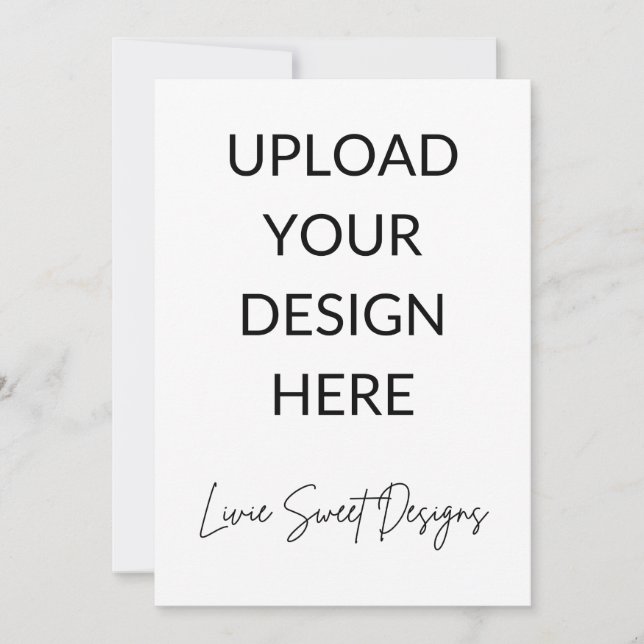 5 tum x 7 tum Porträtt-kort Inbjudningar (Framsida)