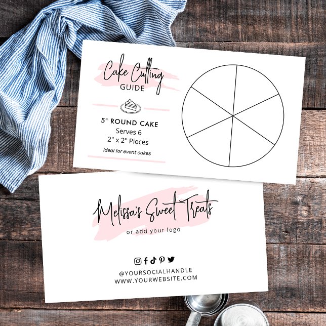 5-tums rund nedskärningsguide för födelsedagskalen tilläggskort (5 inch round party cake cutting guide)