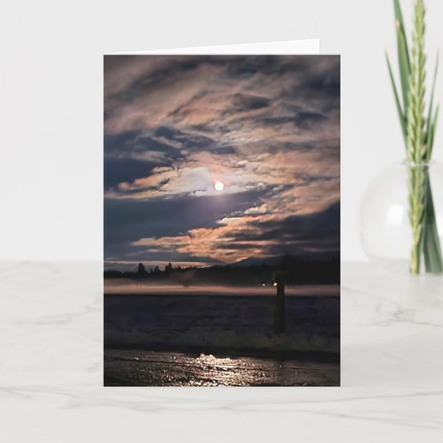 5-tums x7-mappat kort || Isig Moonlight Reflection (Framsida)