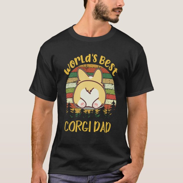 5 Världens bästa Corgi Pappa Corgi T Shirt (Framsida)