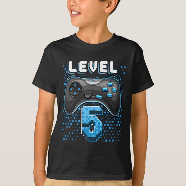 5 videospelsstyrenhet 5:e födelsedagspatent för sp t shirt (Framsida)