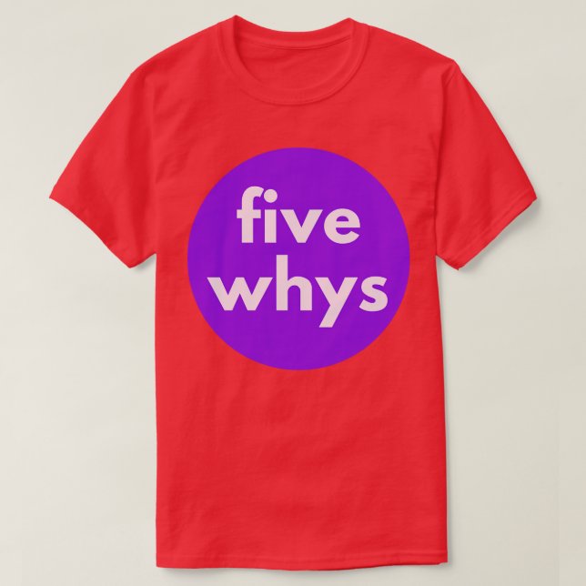 5 Whys 5 Whys rotanalys T Shirt (Design framsida)