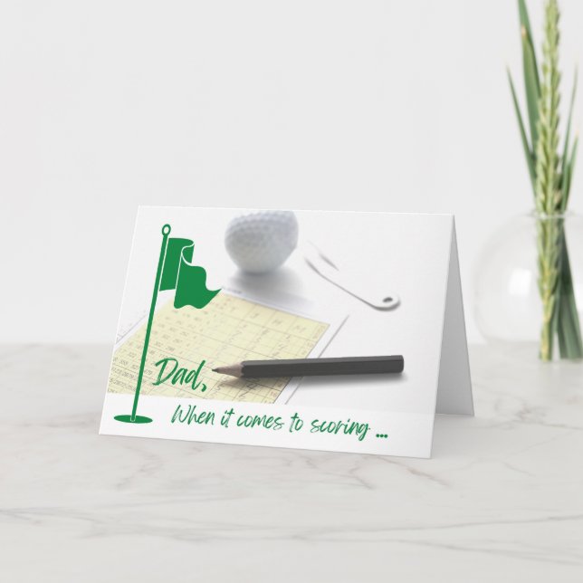5"x7" Golf ThLED Fars dag-kort Helgkort (Framsida)