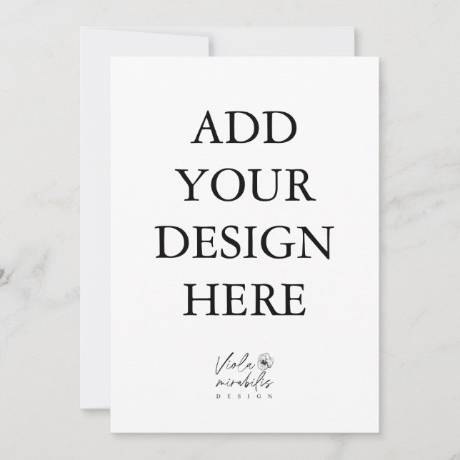 5"x7" Porträttkortstryck Inbjudningar (Framsida)