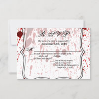 5 x 3,5 R.S.V.P.-kort, blodplättare Vampire Gothic
