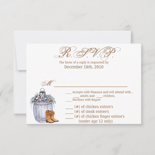 5 x 3,5 R.S.V.P-kort JULAFTON sommar-Landsbyggsbrö Inbjudningar (Framsida)