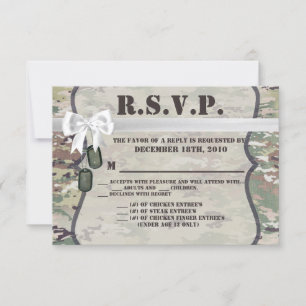 5 x 3,5 R.S.V.P. Kortarméns Luft Force OCP Camo Un Inbjudningar