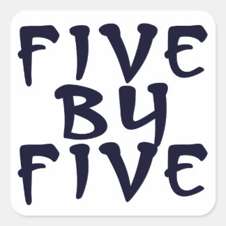 5 x 5 fyrkantigt klistermärke