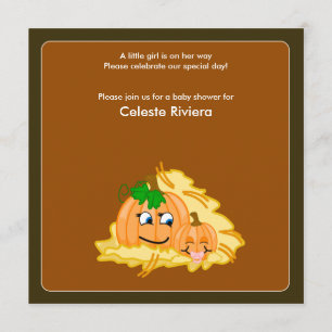 5 x 5 Pumpor Halloween Baby Shower-inbjudan Inbjudningar