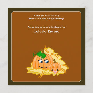 5 x 5 Pumpor Halloween Baby Shower-inbjudan Inbjudningar