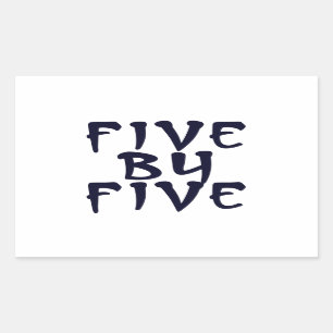 5 x 5 rektangulärt klistermärke
