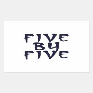 5 x 5 rektangulärt klistermärke