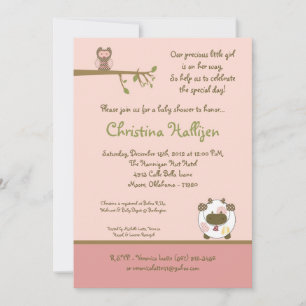 5 x 7 Abby's Farm Rosa Barn Baby Shower-inbjudan Inbjudningar