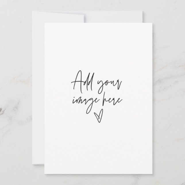 5 x 7 Anpassad bröllopsinbjudan semester fotokort Inbjudningar (Framsida)