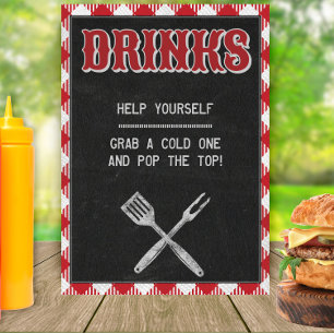 5 x 7 BAB BQ Birthday Drinks Bord Sign Poster