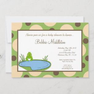 5 x 7 Baby Frog Pond Baby Shower-inbjudan Inbjudningar