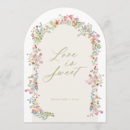 5 x 7 båge blommigt möhippa vår inbjudningar